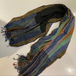 Beaded Scarf with Tassels